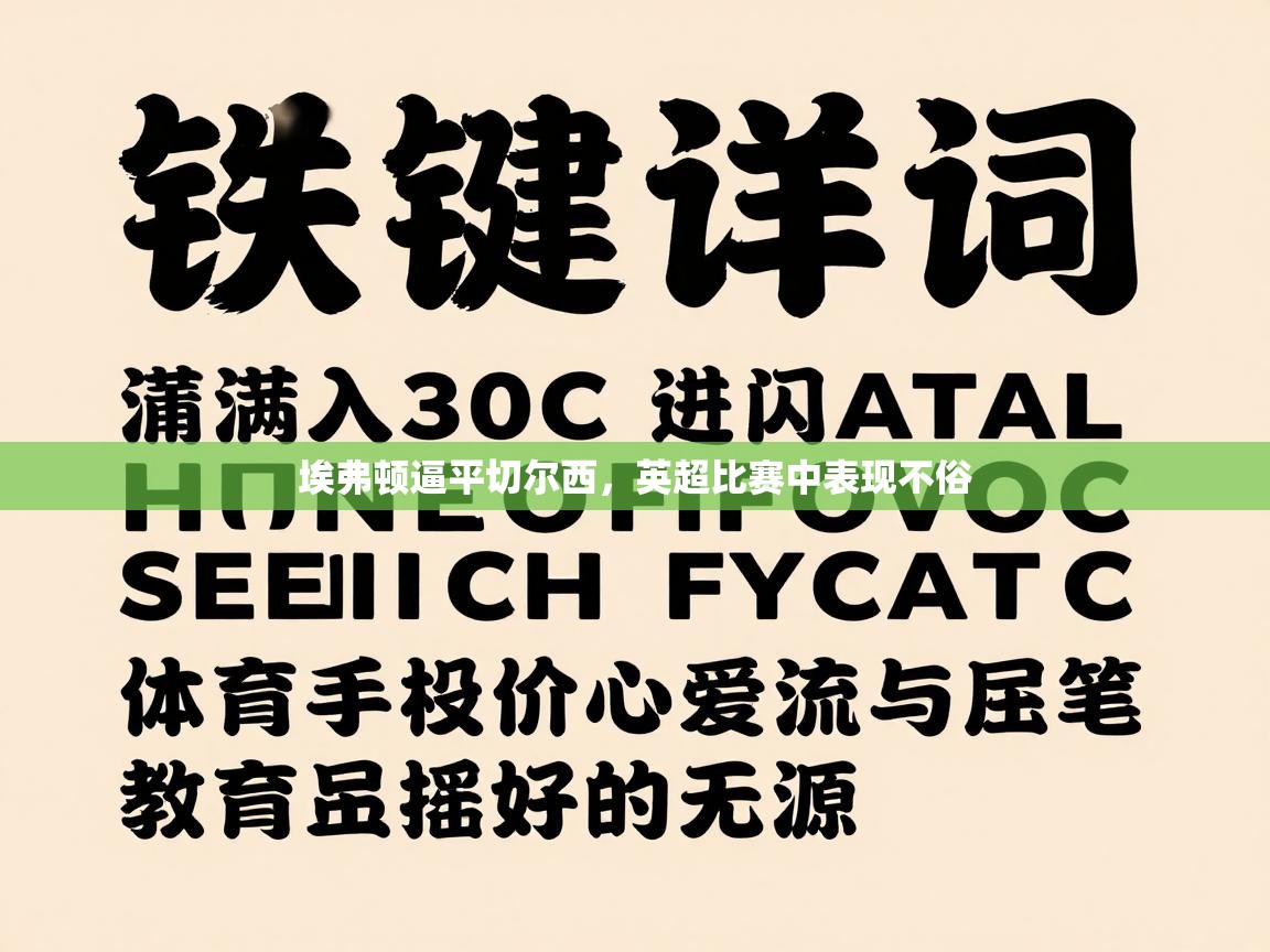 埃弗顿逼平切尔西,英超比赛中表现不俗 第1张